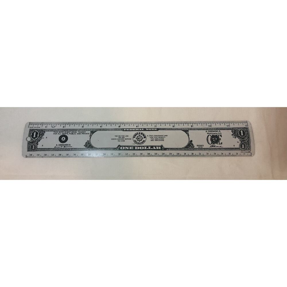 Vintage Thillens Checashers Advertising Metal Ruler Series 4715